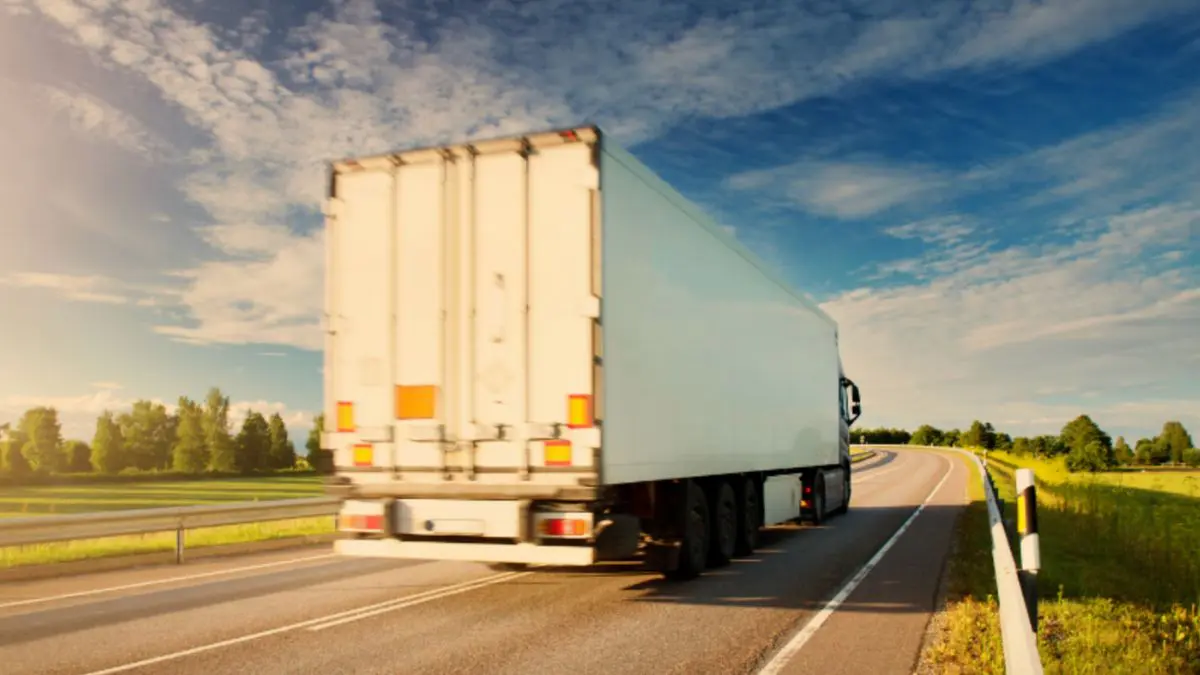 moving truck on a highway